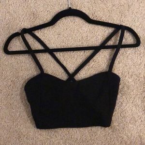 Brandy Melville Black caged bralette